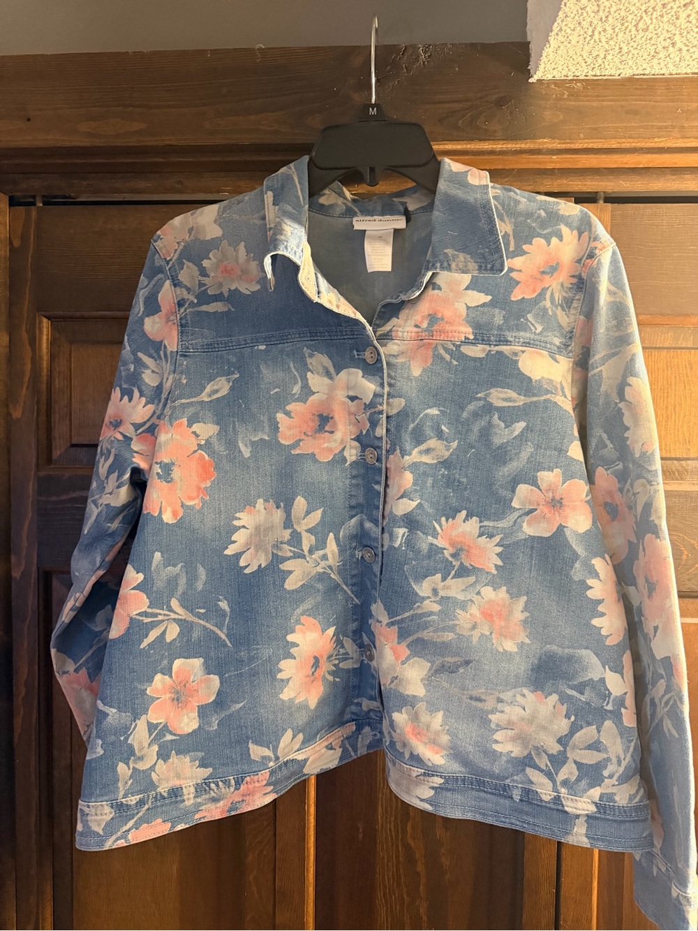 Alfred Dunner floral denim jacket